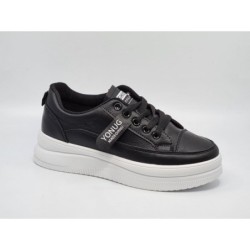 Czarne sneakersy, adidasy damskie na grubej podeszwie SeaStar NB555P - 2