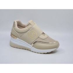 Beżowe wsuwane sneakersy na koturnie SeaStar NB535P - 2