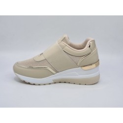 Beżowe wsuwane sneakersy na koturnie SeaStar NB535P - 3