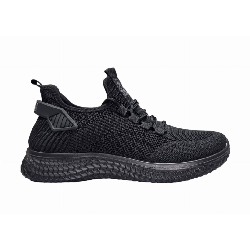 Czarne joggingi, adidasy sportowe młodzieżowe NEWS 3634 - 1