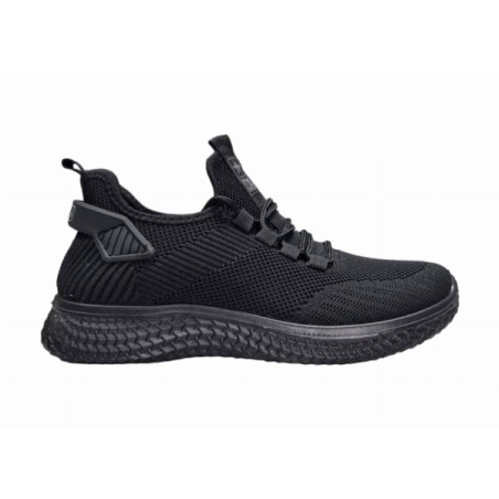 Czarne joggingi, adidasy sportowe młodzieżowe NEWS 3634 - 1