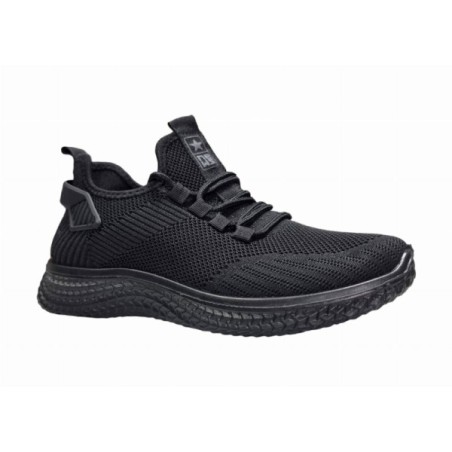 Czarne joggingi, adidasy sportowe młodzieżowe NEWS 3634 - 5