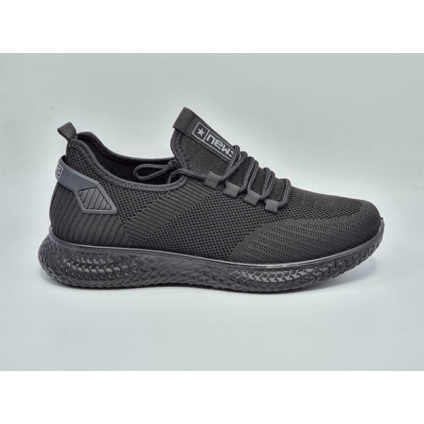 Czarne joggingi, adidasy sportowe męskie NEWS 3634M - 1