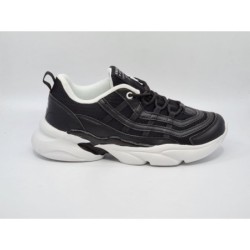 Czarne sneakersy, adidasy sportowe damskie American Club FH 30/22 - 2