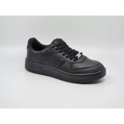 Sneakersy, adidasy sportowe damskie American Club ES 83/22 czarne - 2