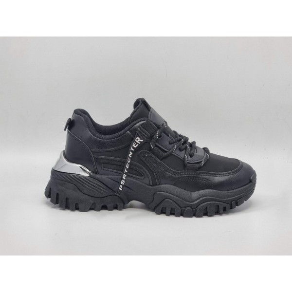 Czarne sneakersy, adidasy sportowe damskie Seastar BL 273 - 1