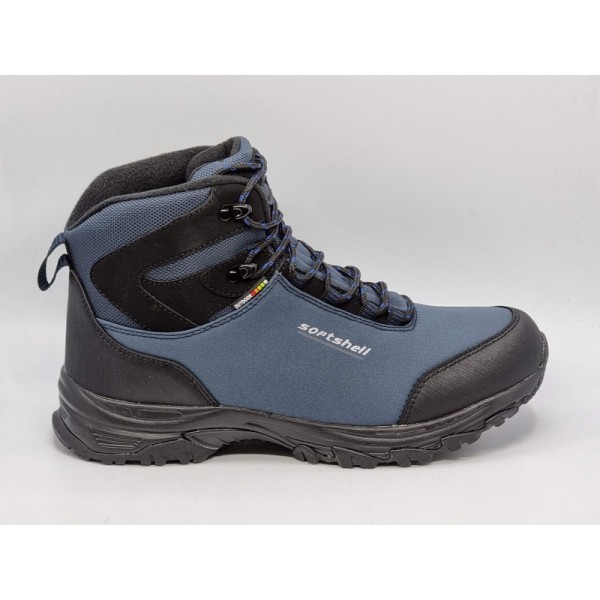 Granatowe trapery, trekingi męskie Softshell AMERICAN WT58/23 - 1