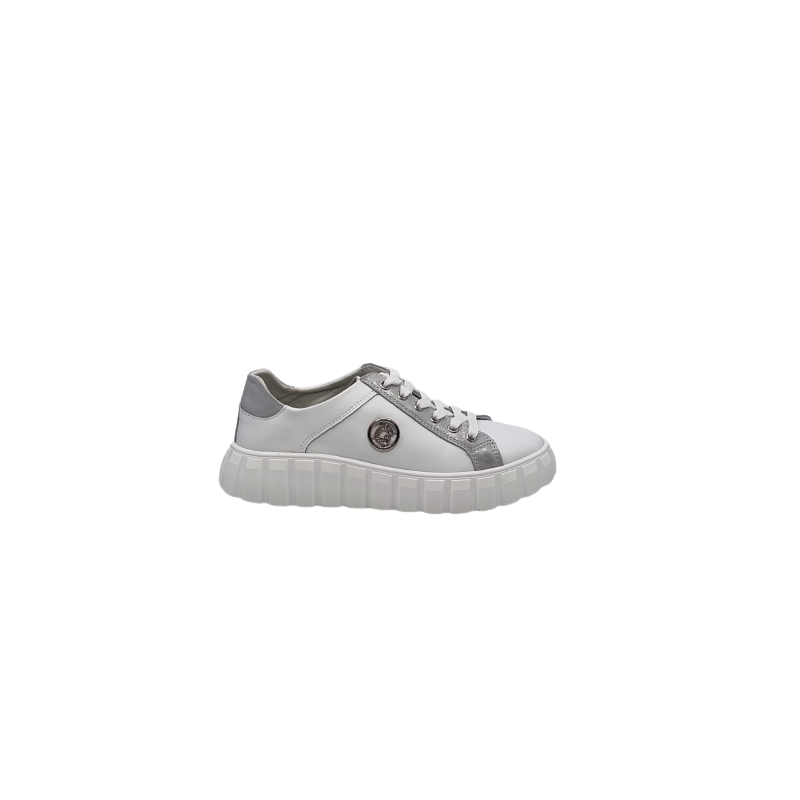 Białe skórzane sneakersy, półbuty damskie Goodin XF71 - 1