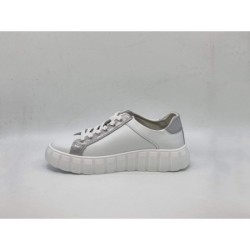 Białe skórzane sneakersy, półbuty damskie Goodin XF71 - 4