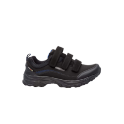 Młodzieżowe buty trekingowe Softshell na rzepę American Club WT52/22 czarno-niebieskie - 1