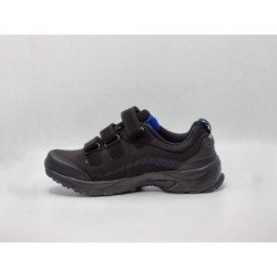 Młodzieżowe buty trekingowe Softshell na rzepę American Club WT52/22 czarno-niebieskie - 4