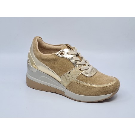 Beżowe półbuty, sneakersy damskie na koturnie Vinceza 10649 - 8