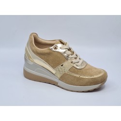 Beżowe półbuty, sneakersy damskie na koturnie Vinceza 10649 - 8