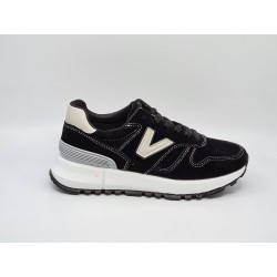 Czarne sneakersy, adidasy sportowe młodzieżowe Fashion - 4
