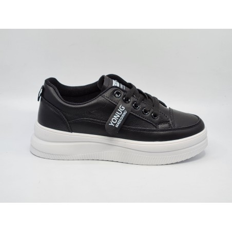 Czarne sneakersy, adidasy damskie na grubej podeszwie SeaStar NB555P - 4