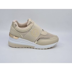 Beżowe wsuwane sneakersy na koturnie SeaStar NB535P - 4
