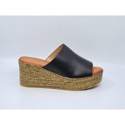 Czarne klapki damskie na koturnie Vinceza 17217 - 4