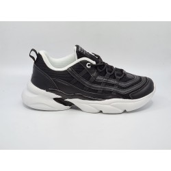 Czarne sneakersy, adidasy sportowe damskie American Club FH 30/22 - 5