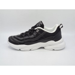 Czarne sneakersy, adidasy sportowe damskie American Club FH 30/22 - 6