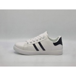 Białe z czarnymi pasami adidasy, sneakersy sportowe damskie MIKA MM85-5 - 6