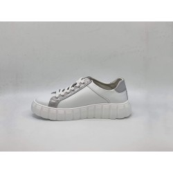 Białe skórzane sneakersy, półbuty damskie Goodin XF71 - 8