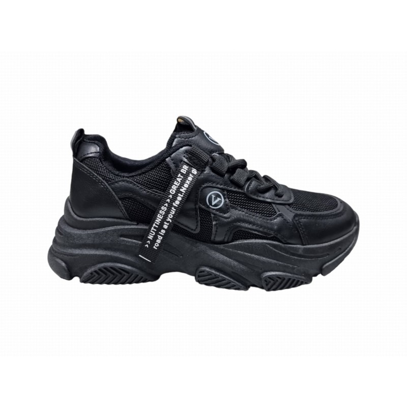 Czarne sneakersy, adidasy damskie sportowe Vinceza 13577 - 1