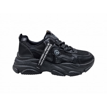 Czarne sneakersy, adidasy damskie sportowe Vinceza 13577 - 1