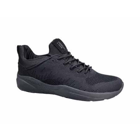 Czarne sneakersy, adidasy męskie American HA05/20 - 2