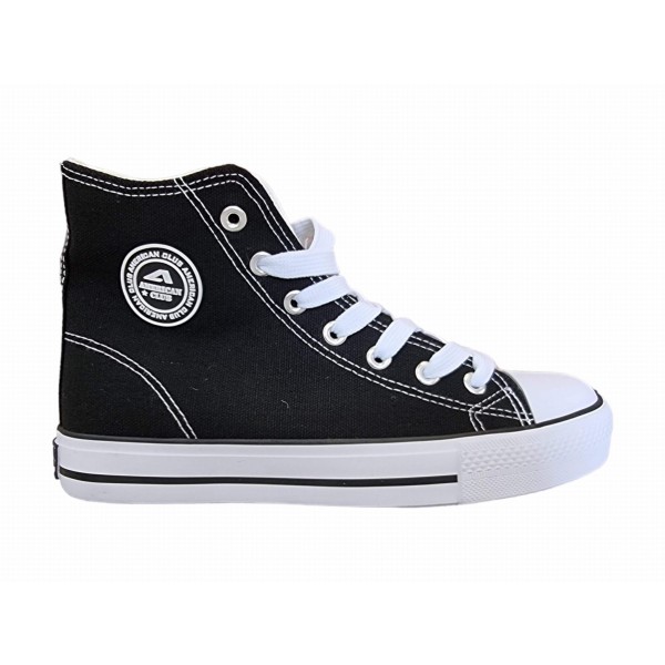 Czarne trampki wysokie sznurowane American Club LH70/23 - 1