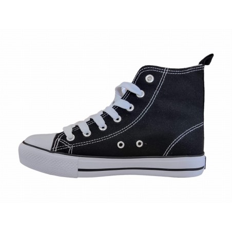 Czarne trampki wysokie sznurowane American Club LH70/23 - 3