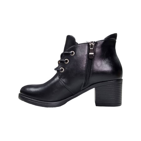 Czarne botki damskie na obcasie Vinceza 58149 - 3