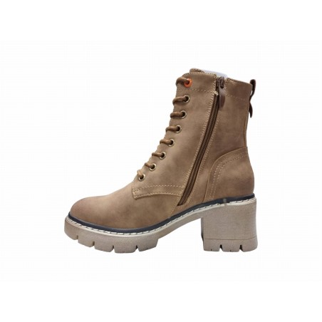 Botki damskie na obcasie Goodin WL60 Camel - 3