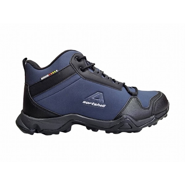Granatowe trapery męskie z membraną softshell American WT63/22 - 1
