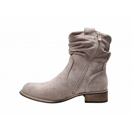 Botki damskie na płaskim obcasie Jezzi 3046 Khaki - 2