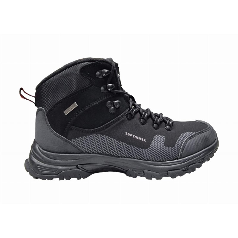 Czarne męskie trekingi Softshell American WT156/23 - 1