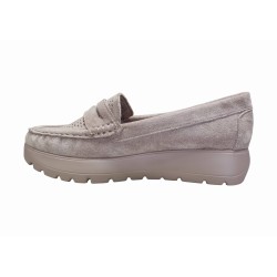 Zamszowe ażurowe mokasyny, półbuty damskie Goodin FL6013 khaki - 3