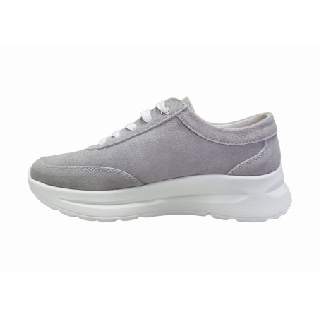 Skórzane sneakersy, półbuty damskie Goodin XF108 szare - 3