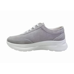 Skórzane sneakersy, półbuty damskie Goodin XF108 szare - 3