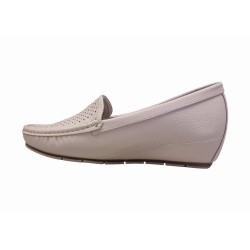 Mokasyny, półbuty damskie na koturnie Goodin FL798 taupe - 3