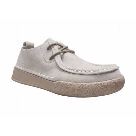 Skórzane wygodne półbuty, sneakersy damskie Goodin FT106 beżowe - 2