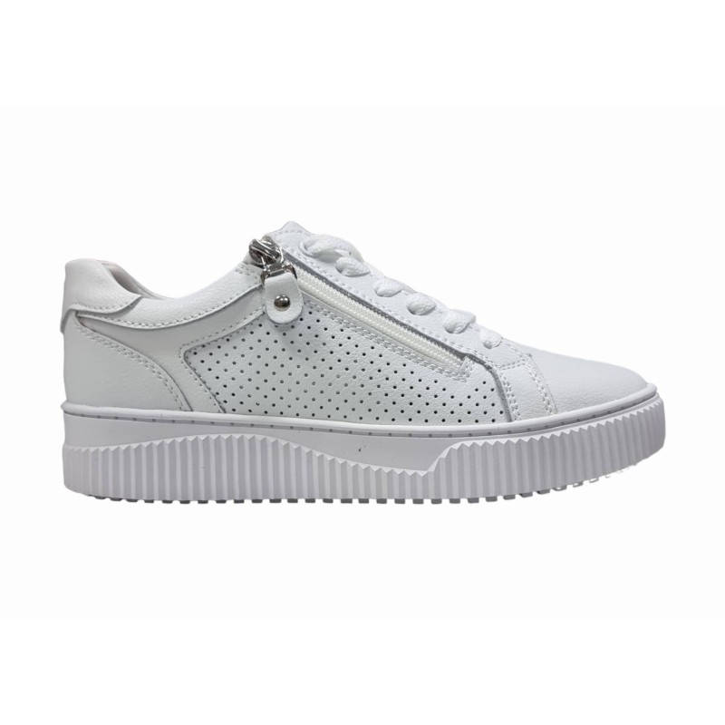 Skórzane białe sneakersy, półbuty sportowe Goodin FT101 - 1