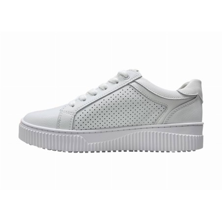 Skórzane białe sneakersy, półbuty sportowe Goodin FT101 - 2