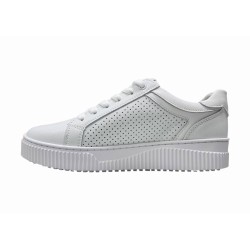 Skórzane białe sneakersy, półbuty sportowe Goodin FT101 - 2