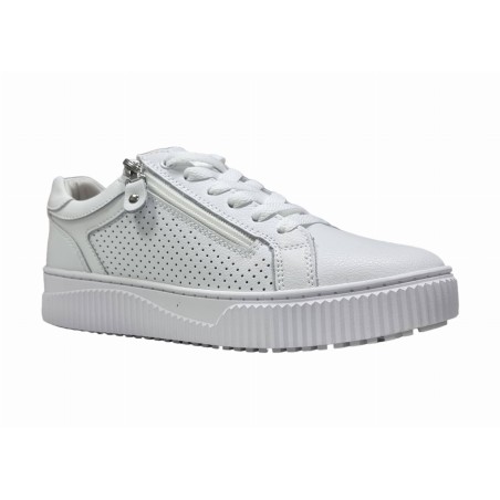 Skórzane białe sneakersy, półbuty sportowe Goodin FT101 - 3