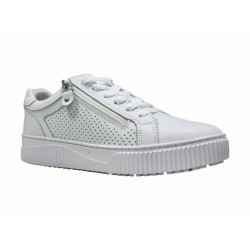 Skórzane białe sneakersy, półbuty sportowe Goodin FT101 - 3