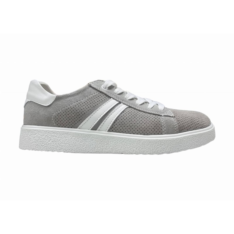 Szare trampki, sneakersy damskie skórzane Goodin XF116 - 1