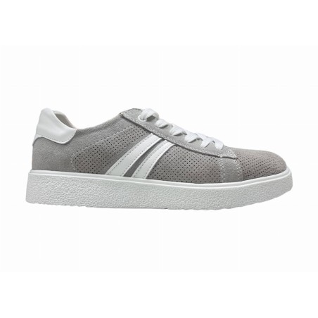 Szare trampki, sneakersy damskie skórzane Goodin XF116 - 1