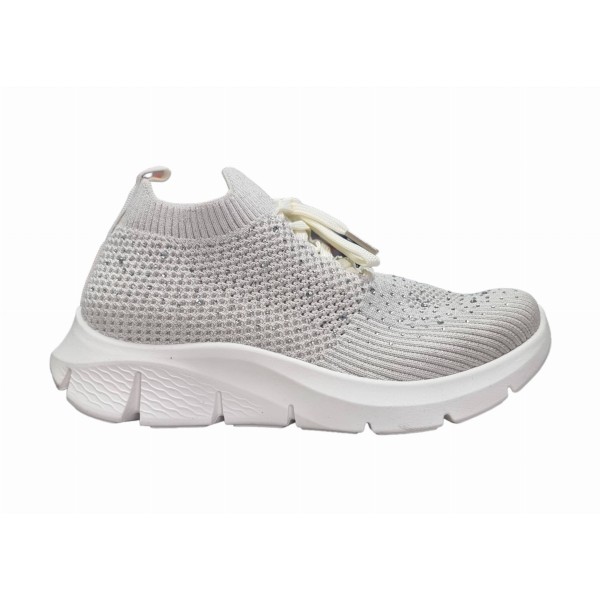 Beżowe sportowe buty damskie z cekinkami Vinceza 17290 - 1