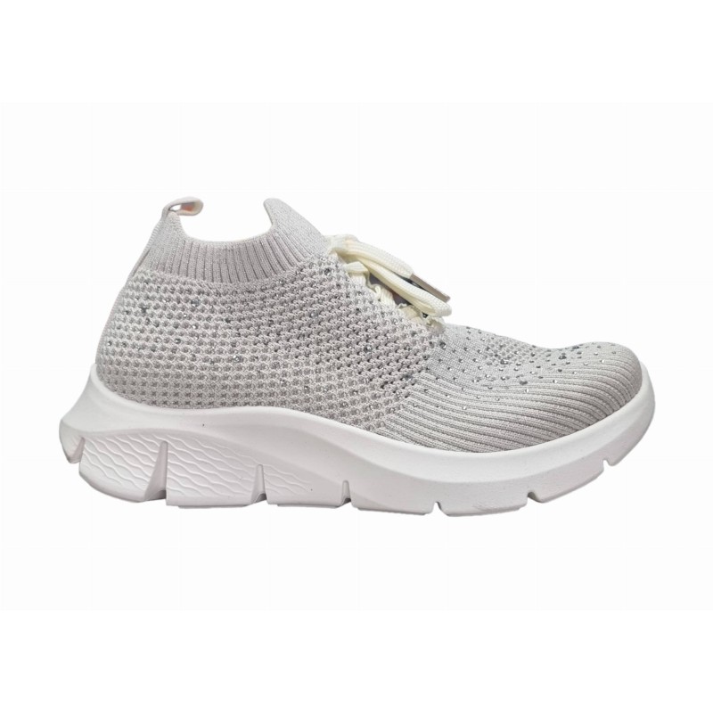 Beżowe sportowe buty damskie z cekinkami Vinceza 17290 - 1
