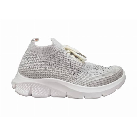 Beżowe sportowe buty damskie z cekinkami Vinceza 17290 - 1